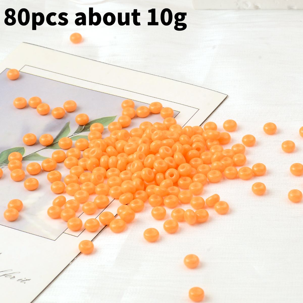 80pcs Glass Seed Beads & Mini Tube Spacer Beads